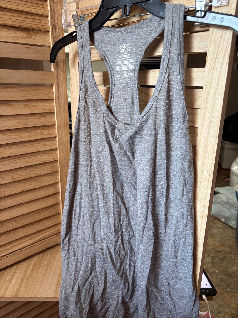 Athletic Works Gray Racerback Tank Small